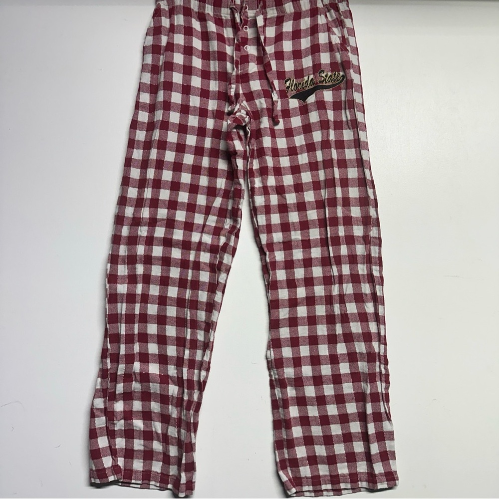Plaid Florida State FSU Seminoles Pajama Bottoms Lounge Pants Women’s Sz Small